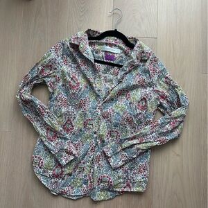 Simon’s Liberty Print Button-Up Blouse Sz S